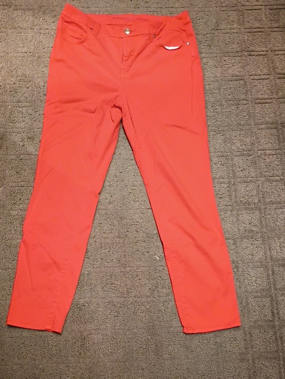 Chico's Skinny Pants in Bright Coral